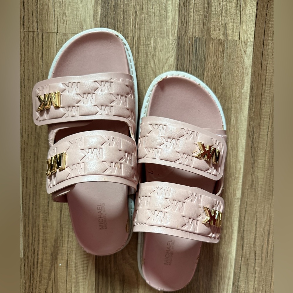 Michael Kors Blush Pink Slide Sandals
